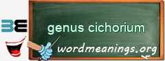 WordMeaning blackboard for genus cichorium